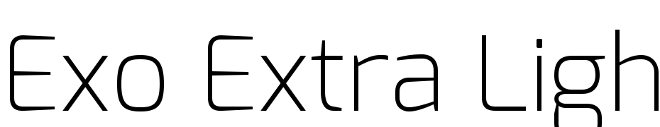Exo Extra Light cкачати шрифт безкоштовно